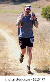 Runner In 50k Trail Race