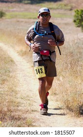 Runner In 50k Trail Race