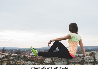 Runner Resting After Exercise