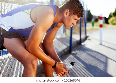 Runner Resting After Run