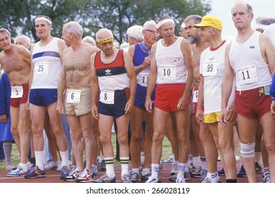 Runners At The Starting Line For The Senior Olympics, St. Louis, MO