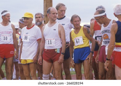 Runners At The Starting Line For The Senior Olympics, St. Louis, MO