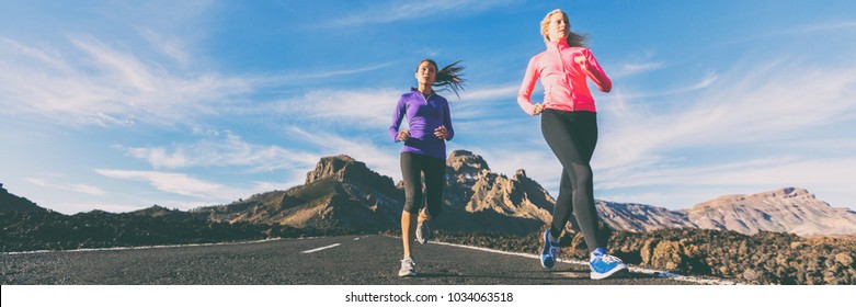 Running Active People Training Outside Banner Stock Photo 1034063518 ...