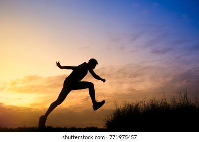 Running Man Silhouette Stock Photo 771975457 | Shutterstock