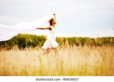 Running through field