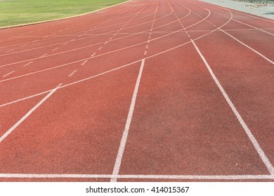 Running track on the stadium / Running track