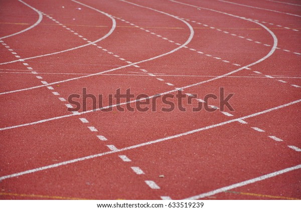 Running track on the\
stadium, Running track