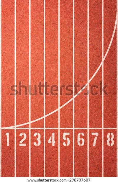 Running track texture\
with lane numbers