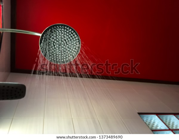 Running Water Head Shower Modern Bathroom Stock Photo Edit Now