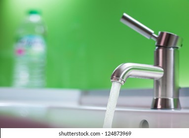 Running Water Out Of Modern Faucet