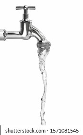 Running water from the tap - Shutterstock ID 1571081545