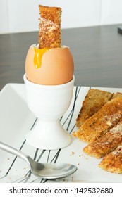 Runny Boiled Egg And Toast Soldiers