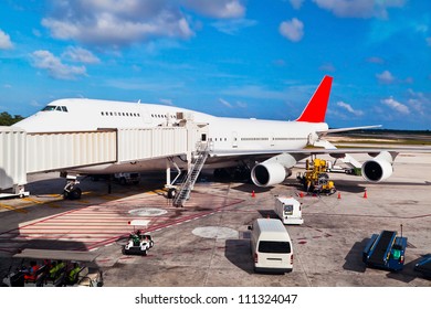 Runway In Cancun Airport, Mexico