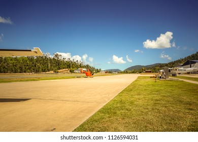 Runway for small propeller aircrafts and helicopters. Whitsunday Airport Australia. High Resolution Photography. - Powered by Shutterstock