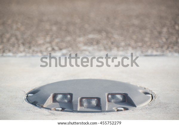 Runway Threshold Light Which Green Color Stock Photo 455752279 ...