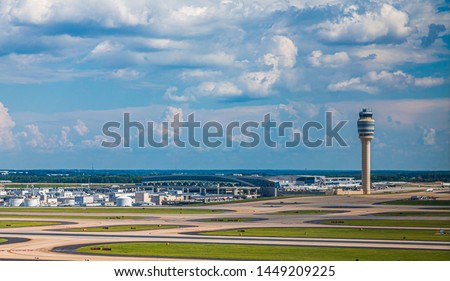 Runways and the Control Tower at Atlanta's Hartsfield-Jackson Airport