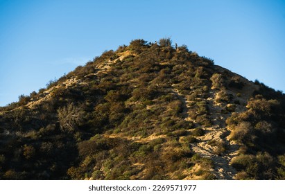 Runyon Canyon Park in Los Angeles, California. An amazing hiking destination for the best views of LA and the Hollywood sign. - Shutterstock ID 2269571977