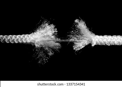 Torn Rope Closeup Isolated On Black Stock Photo 134308835 | Shutterstock