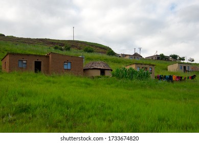 Rural Homestead In Drakensberg Mountains, Kwazulu Natal, South Africa