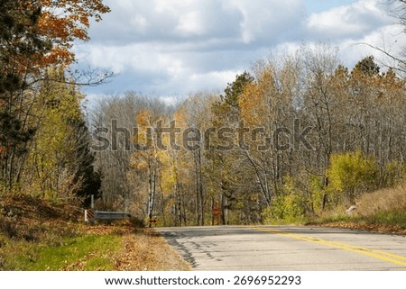 A rural intersection in autumn