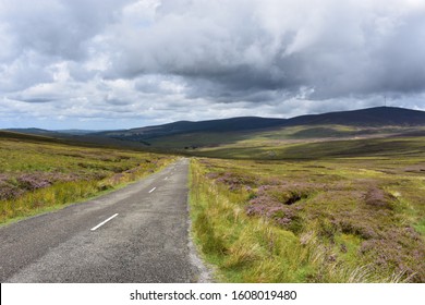 Rural Irish Country Road Through Mountains