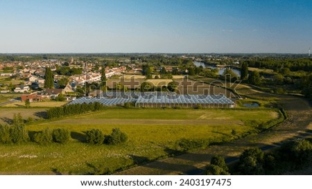 Rural landscape in East Flanders, Belgium - Aerial View