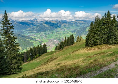 Rural Landscape Near Gstaad, Summer View From The Wispile