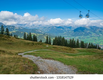 Rural Landscape Near Gstaad, Summer View From The Wispile