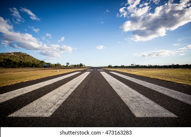 The rural Mount Surprise Airport runway in Queensland, Australia