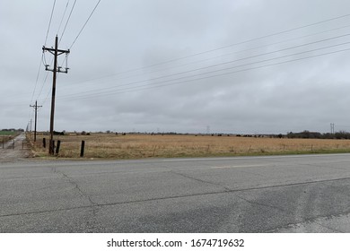 Rural Oklahoma Farm Land Across The Road