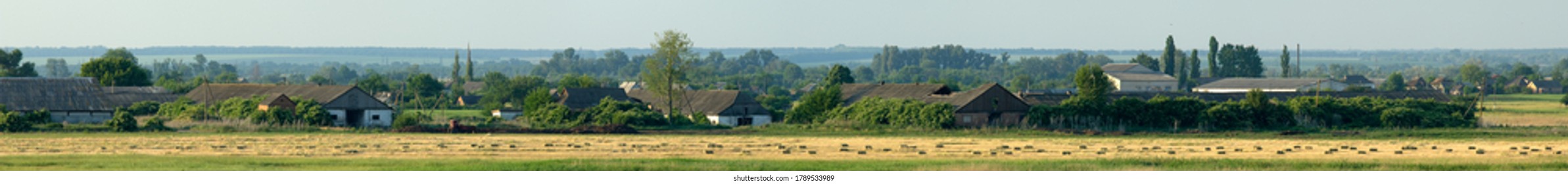 Rural Panorama Overlooking Village Stock Photo 1789533989 | Shutterstock