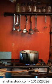 Rural restaurant kitchen at Port St Johns on the wild coast in Transkei, South Africa.