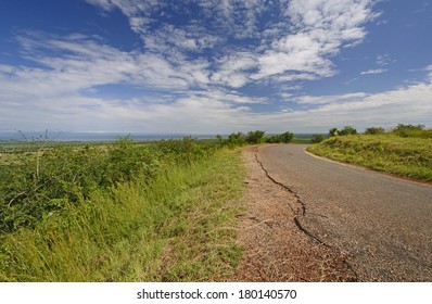 Rural Road In Uganda Near Lake Albert