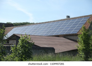 Rural Solar Pannel On Roof