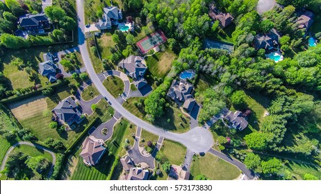 Rural Subdivision Aerial Top View 