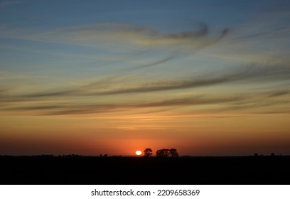 Rural Sunset Landscape, Buenos Aires Province , Argentina