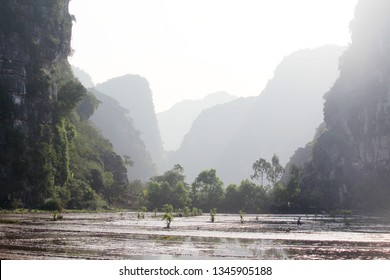 Rural Terrain In Ninh Binh City, Vietnam	