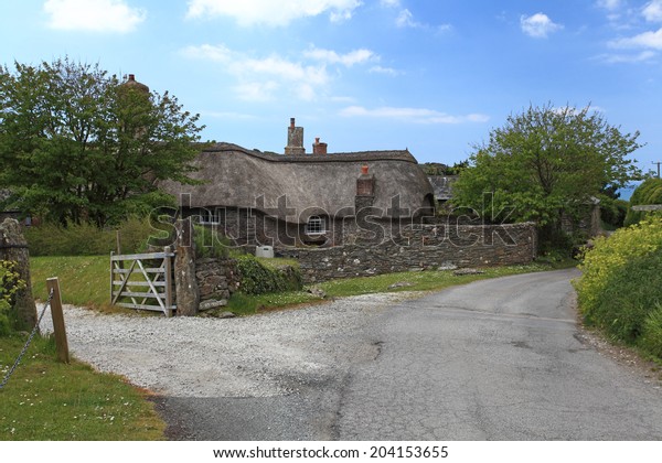 Rural Thatched Cottage South Hams South Stock Photo Edit Now