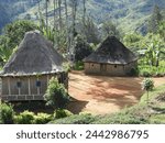 A rural Village House in the Rural Kompiam District of Enga Province. Papua New Guinea