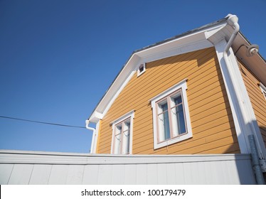 Rural Yellow Wooden House. Porvoo, Finland