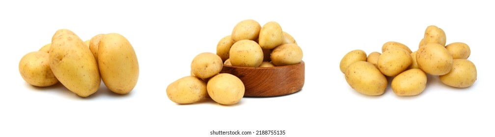 A Russet Potato (Idaho Potato) On White