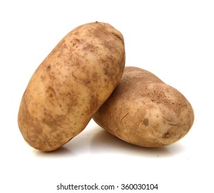 A russet potato (Idaho potato) on white - Shutterstock ID 360030104