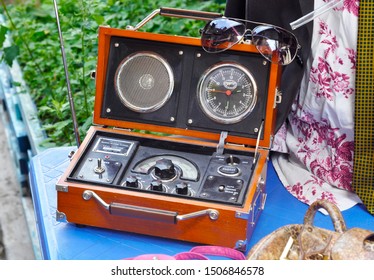 Russia - 18.10.2012: Clock Radio Spirit Of St.Louis