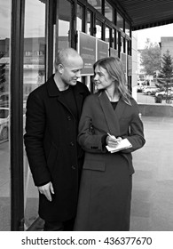 RUSSIA, BIYSK -OCTOBER 11, 2009: Model Natalia Vodianova And Lord Justin Portman In Biysk.