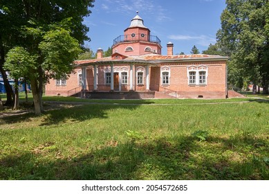 Russia, Bryansk oblast. October 07, 2021: Museum-estate of A. K. Tolstoy "Krasny Rog". Manor house                   