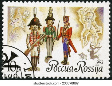 RUSSIA - CIRCA 1992: A Stamp Printed In Russia Shows Russian Dolls-nutckrackers, Series Russian Ballet 