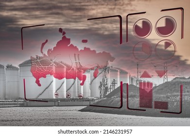 Russia And The Dependance Of The Energy Sector With Main Pipelines Distribution And Export Shows On A Visual