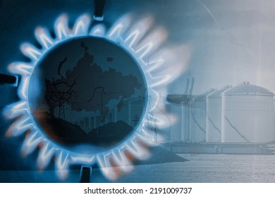 Russia And The Dependance Of The Energy Sector With Main Pipelines Distribution And Export Shows On A Visual