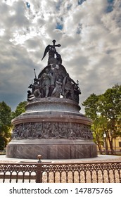 Russia, Great Novgorod. Monument Millennium Of Russia