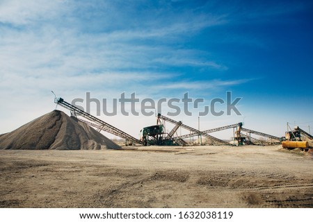 Russia, industrial stone production, crushed stone production, stone mining, crushed stone mining plant